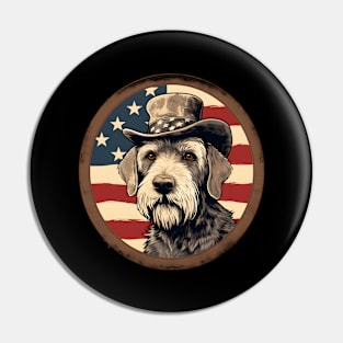 Patriotic Sealyham Terrier Pin