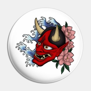 Japanese Hannya mask Pin