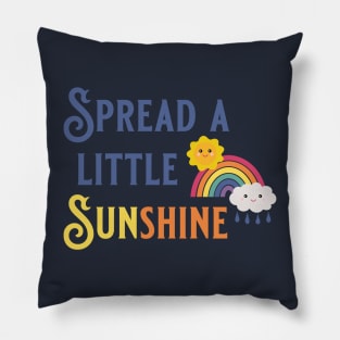 Spread a little Kawaii Sunshine with Rainbow Sun and Cloud Pillow