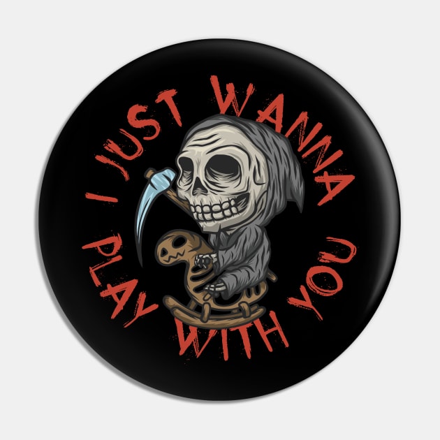 Creepy Halloween skeleton Pin by FUNNYTIMES