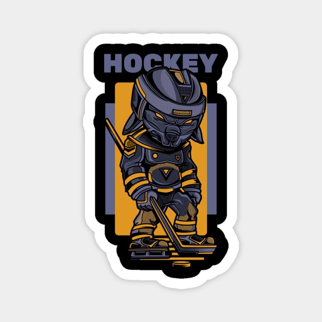 Hockey / Urban Streetwear / Hockey Fan / Hockey Player Design Magnet by Redboy