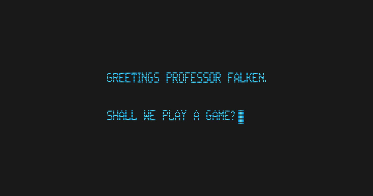War Games - Shall We Play a Game? - Science Fiction Movie - Pillow