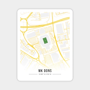 Stadium MK Map Design Magnet