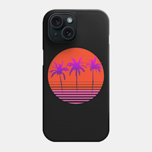 Retrowave Sun Palm Trees Art Phone Case