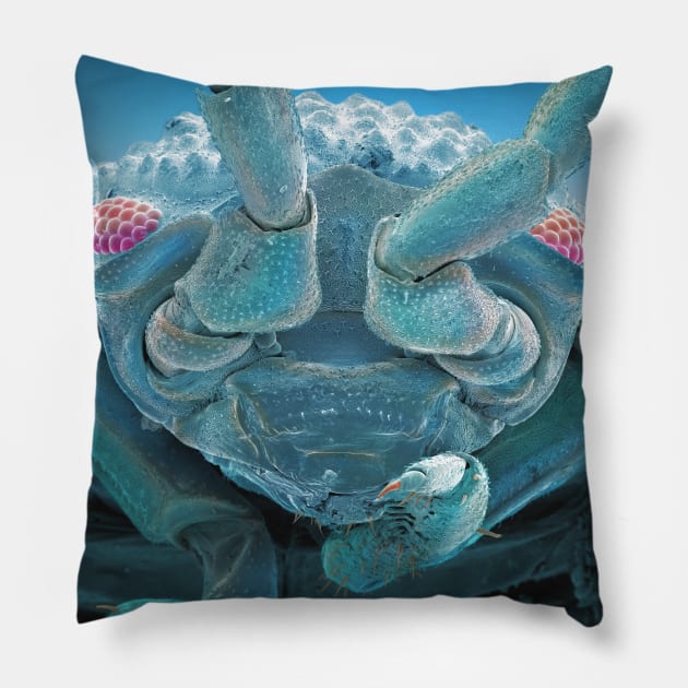 Scary Alien Sci-Fi Monster Creature Scifi Pillow by Citrus Canyon