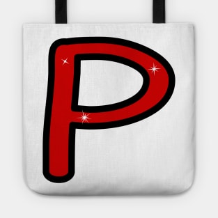 Letter P. Name with letter P. Personalized gift. Abbreviation. Abbreviation. Lettering Tote