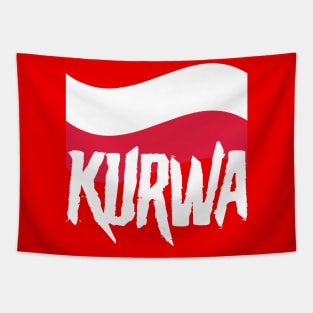 Kurwa Poland Flag Tapestry