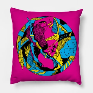 CMYK Sagittarius Beauty Pillow