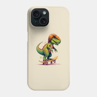 Skateboarding Dinosaur Phone Case