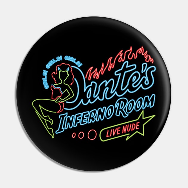 Dantes Inferno Room Neon Pin by DeepDiveThreads