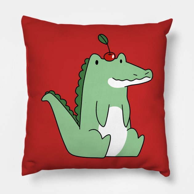Cherry Alligator Pillow by saradaboru