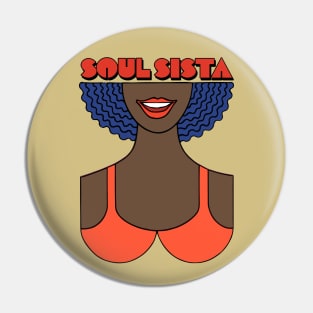 Soul Sista / Retro Soul Music Fan Design Pin