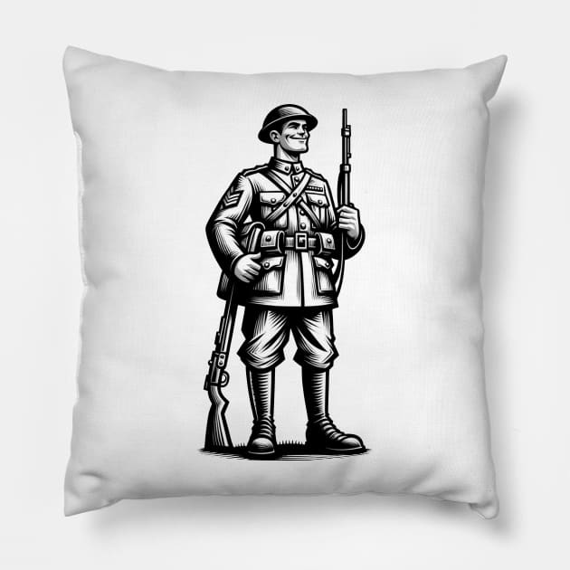 Proud Soldier Pillow by Ferdi Everywhere