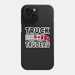 TRUCK TRUDEAU SAVE CANADA FREEDOM CONVOY JANUARY 29 2022 BLACK Phone Case