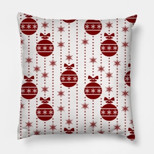 Large Dark Christmas Christmas Candy Apple Red Ball Ornaments Pillow