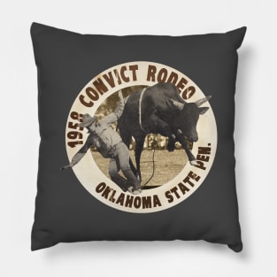 Vintage Prison Rodeo Pillow