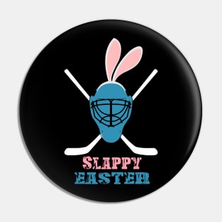 Easter Hockey Gift Bunny Goalie Mask T-Shirt Family Group Pin