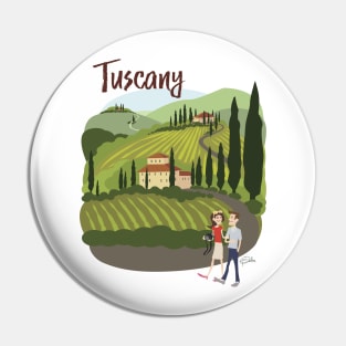 Tuscany Tourists Pin