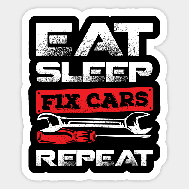 EAT SLEEP FIX CARS REPEAT Funny Car Mechanic Coffee Mug by TheCrownMerch