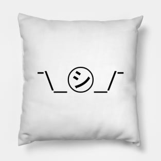 Shi Kana Shrug Emoticon ¯\_㋛_/¯ Japanese Kaomoji Pillow