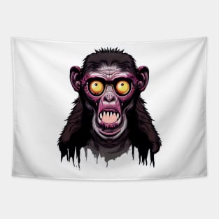 Zombified Halloween Monkey Tapestry