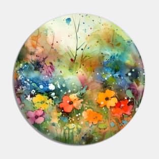 Watercolor Floral bloom Garden Pin