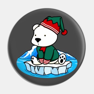 Unbearably chilly Santa's little helper Pin