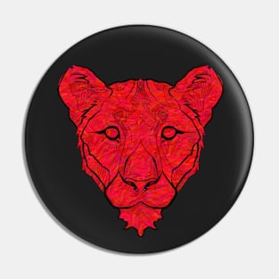 Lioness Queen Red Pin