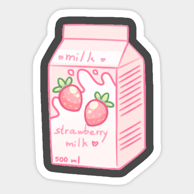 Strawberry Milk Strawberry Milk Sticker Teepublic Why buy strawberry milk from the store when you can easily make your own? strawberry milk