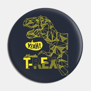 T-Rex Monster: Roaring in Geometry Pin