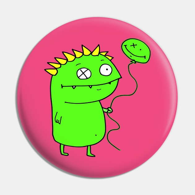 Monster Holding a Balloon Pin by witterworks