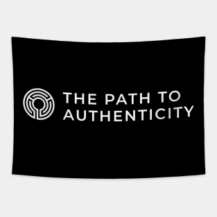 The Path to Authenticity - stacked white Tapestry