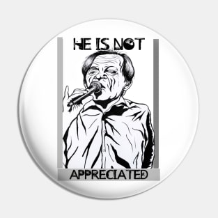 Illustration of Mark E Smith (He is not appreciated) Pin