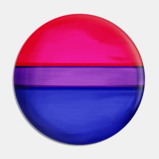 Bisexual pride flag colours circular sphere Pin