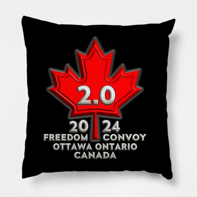 Freedom Convoy 2.0 Pillow by LahayCreative2017