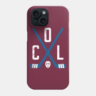 COL Retro Sticks - Burgundy Phone Case