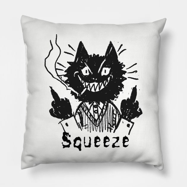 squeeze and the bad cat Pillow by vero ngotak