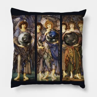 DAYS OF CREATION ANGELS First, Second and Third Day by Edward Burne Jones Pillow