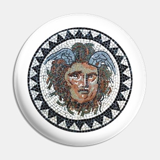 Ancient Greek mosaic Medusa Pin