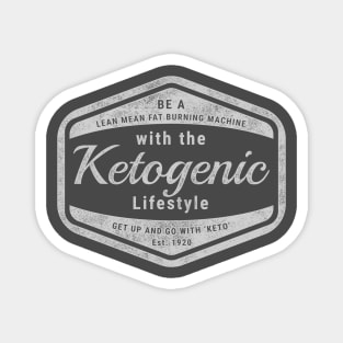 Retro Ketogenic Lifestyle Design Lt Grey Magnet