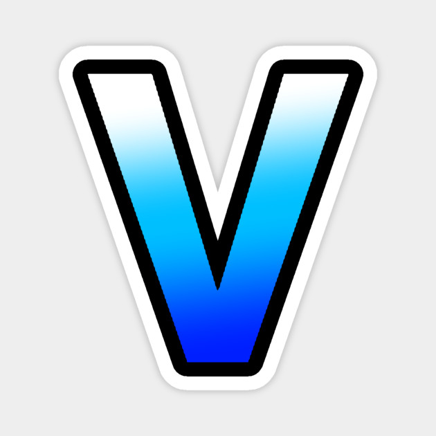 Blue Letter V Blue Magnet Teepublic