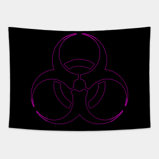 Bio-hazard Neon Pink Tapestry