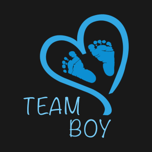 Team Boy Gender Blue Reveal Baby Shower T-Shirt