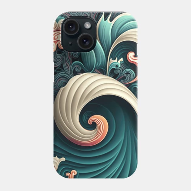 big wave abstract Phone Case by Micapox