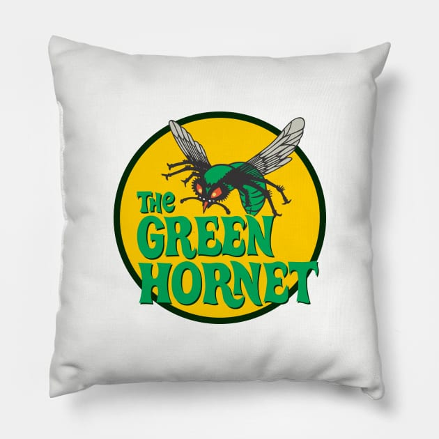 The Green Hornet Pillow by Vault Emporium