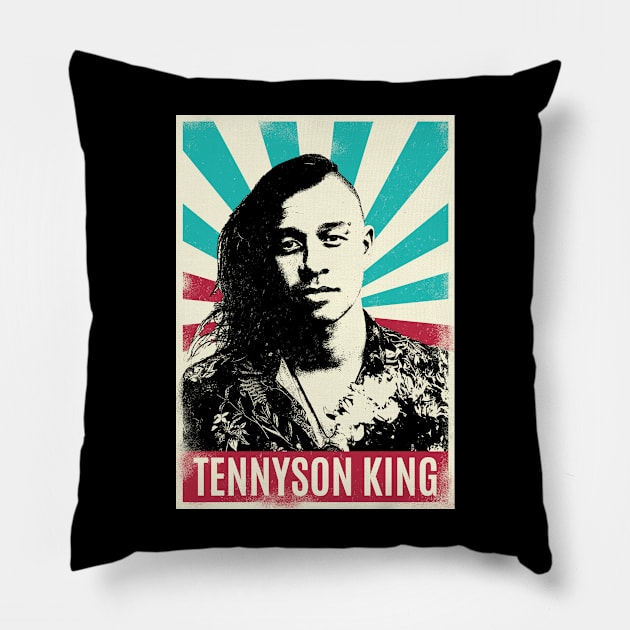 Vintage Retro Tennyson King Pillow by Bengkel Band