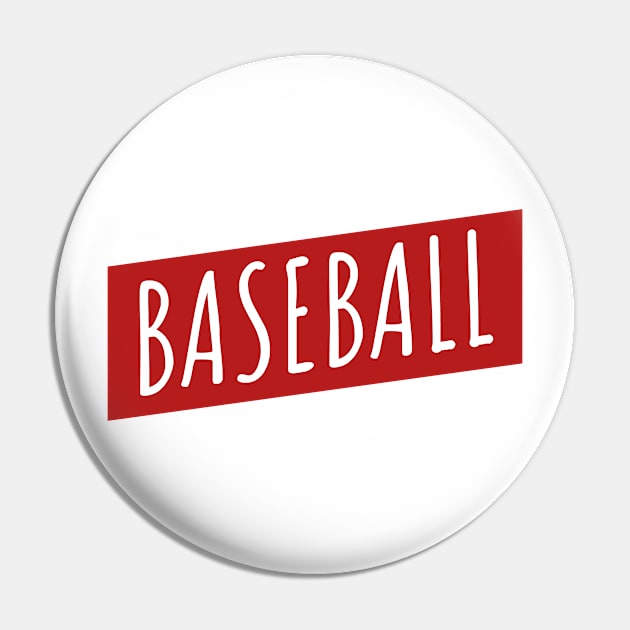 Baseball red Pin by maxcode