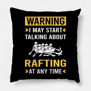 Warning Rafting Pillow