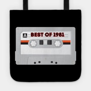 Vintage Cassette Tape Best Of 1981 40th Birthday Gift Tote