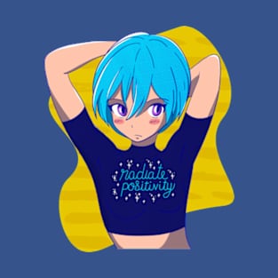 Cute Anime Manga Girl Radiate Positivity T-Shirt